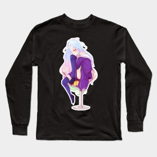 shiro, no game no life, cute, purple, siting girl, anime. Long Sleeve T-Shirt